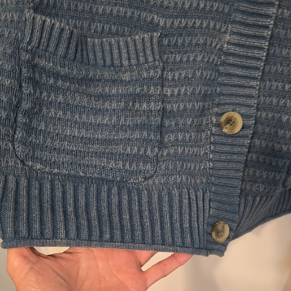 Sonoma Women's Blue Knit Cardigan - Picture 2 of 6